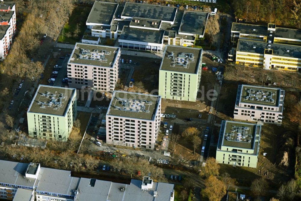 Berlin aus der Vogelperspektive: Neubau eines Wohngebiet- Stadtquartiers Theodor Quartier am Senftenberger Ring in Berlin, Deutschland