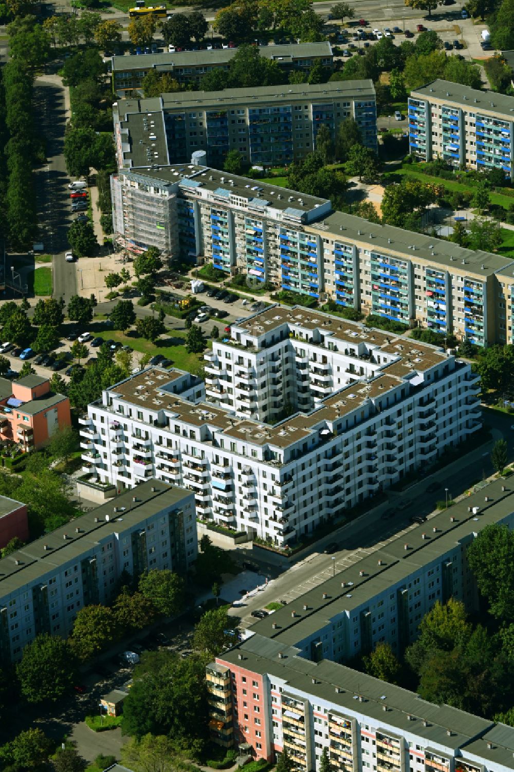 Luftbild Berlin - Neubau eines Wohnhauses Eichhorst14 im Ortsteil Marzahn in Berlin, Deutschland