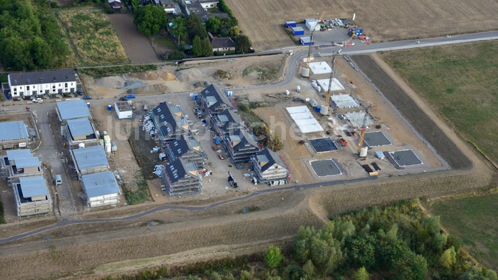 Luftaufnahme Hersel - Neubaugebiet für Einfamilienhäuser in Bornheim-Hersel im Bundesland Nordrhein-Westfalen, Deutschland