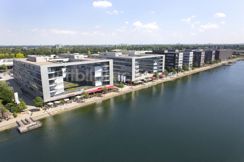 Luftbild Duisburg - Neubauten am Duisburger Innenhafen in Duisburg in Nordrhein-Westfalen