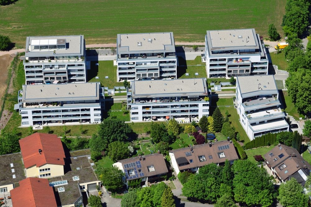 Luftbild Bad Säckingen - Neubauten der Wohnanlage und des Neubaugebietes Wohnen am Schöpfebach in Bad Säckingen im Bundesland Baden-Württemberg