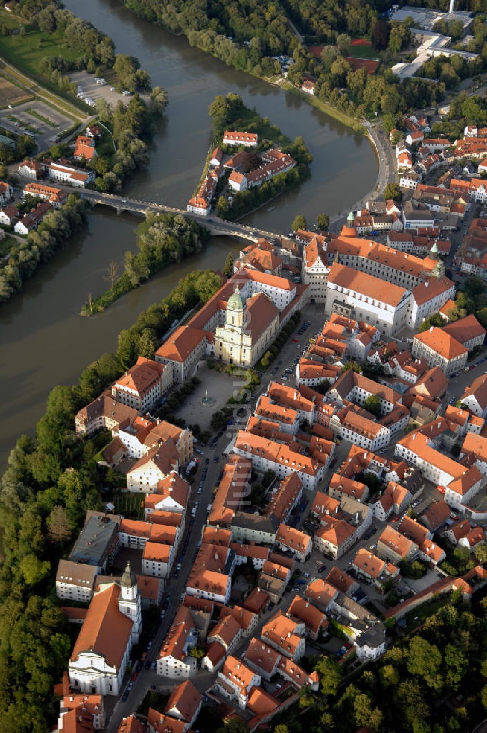 Neuburg an der Donau von oben - Neuburg an der Donau Altstadt