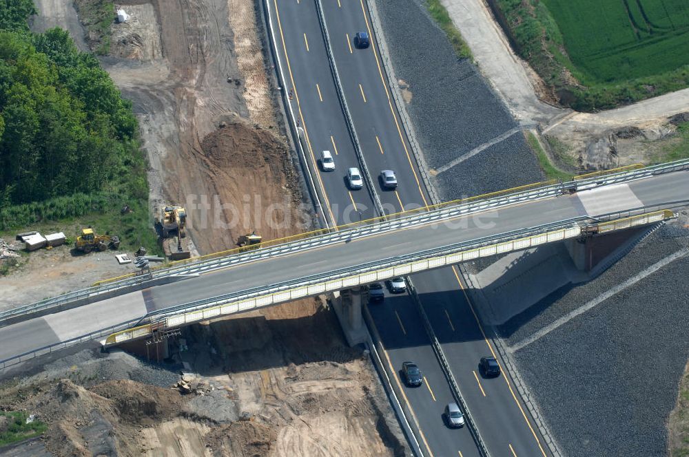 Luftaufnahme Bovenden - Neue Brücke zwischen Bovenden und Lenglern in Niedersachsen