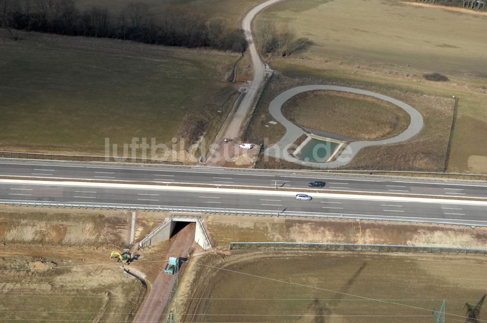 Luftbild Großenlupnitz - Neuer A4 -Autobahnverlauf bei Großenlupnitz - new A4 motorway course E40 / A4 near großenlupnitz in thuringia