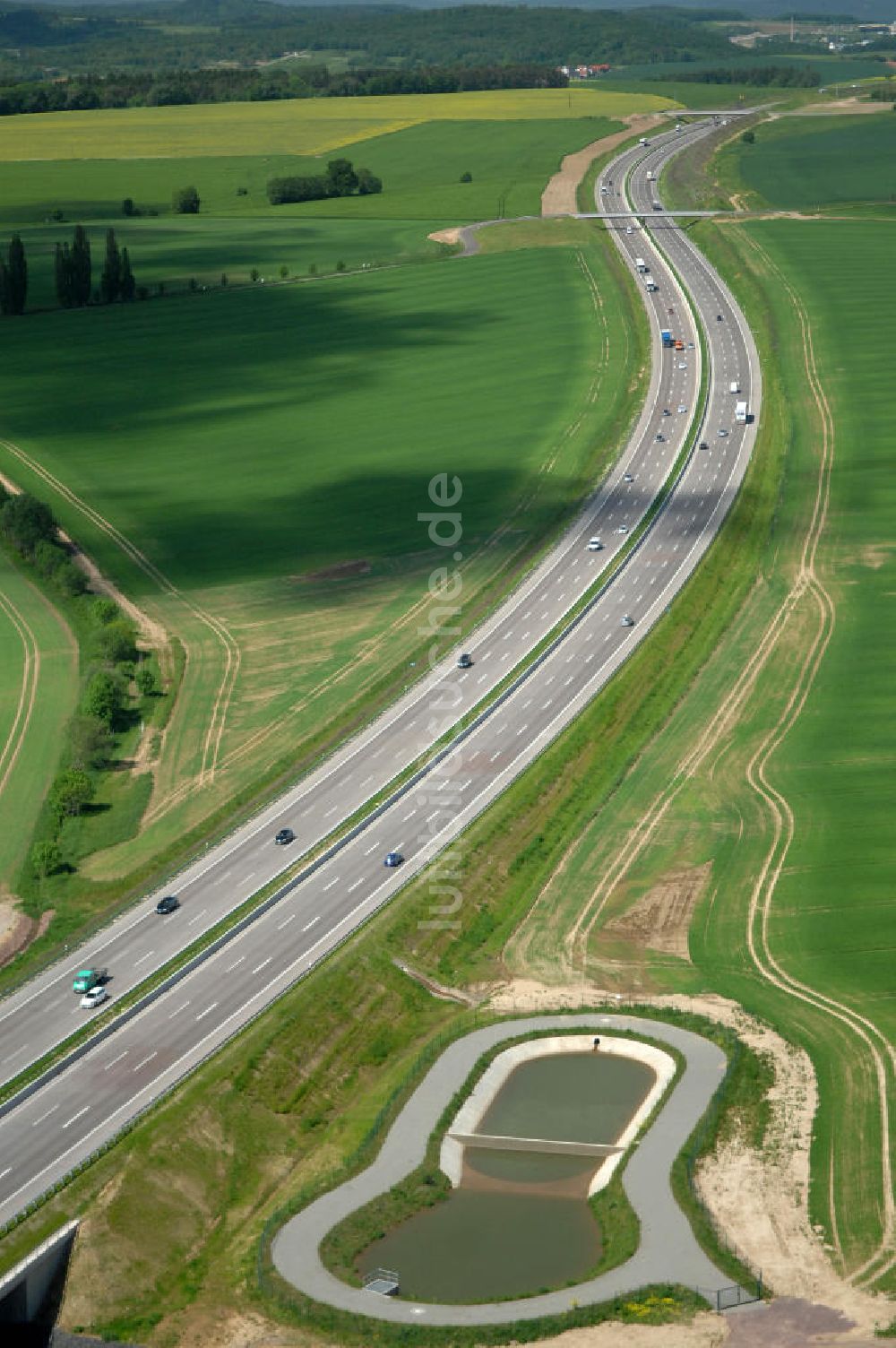 Luftaufnahme Hötzelsroda - Neuer A4 -Autobahnverlauf bei Hötzelsroda - new A4 motorway course E40 / A4 near Hötzelsroda in thuringia