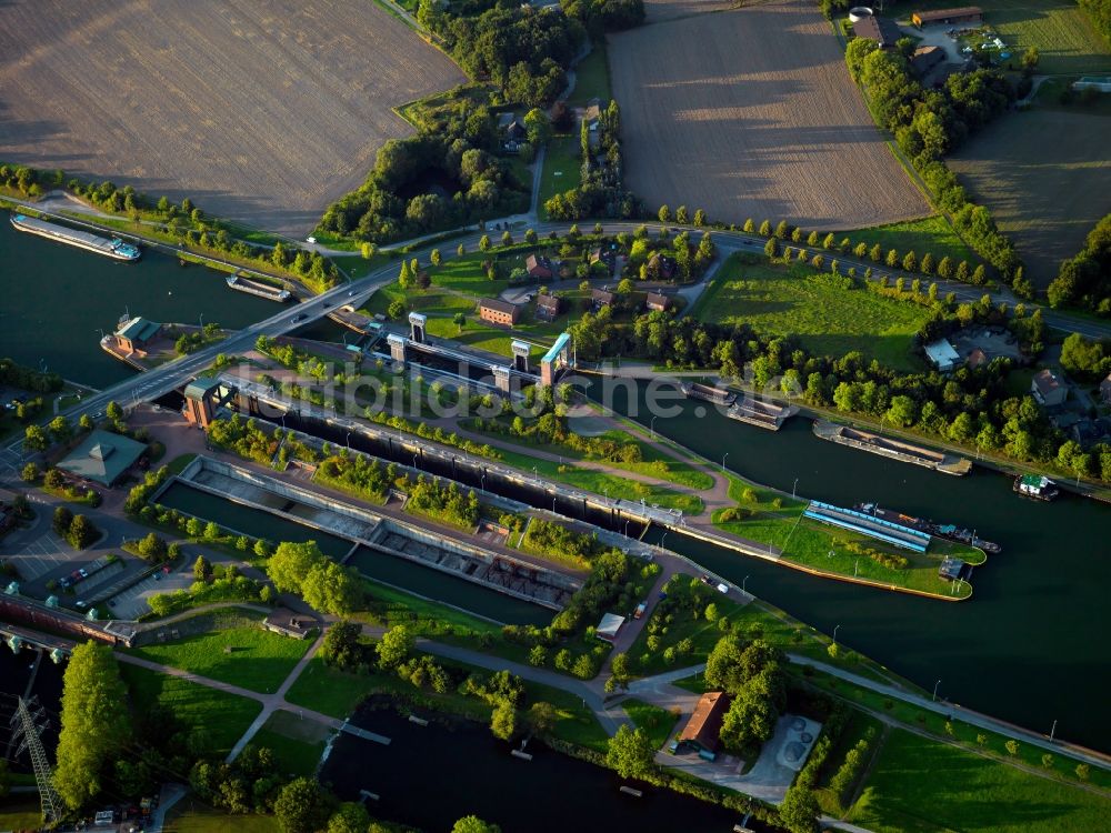 Luftbild Waltrop - Neues Schiffshebewerk und Sparschleuse in Waltrop im Bundesland Nordrhein-Westfalen

