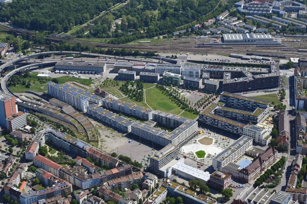 Luftbild Basel - Neues Stadtquartier Erlenmatt in Basel in der Schweiz
