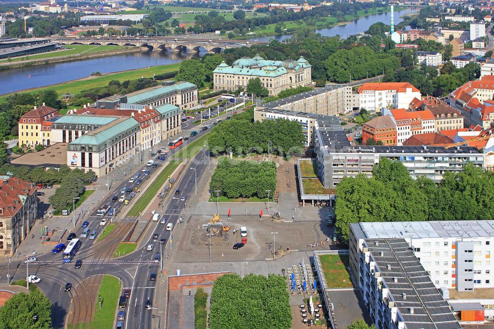 Luftbild Dresden - Neustädter Markt in Dresden