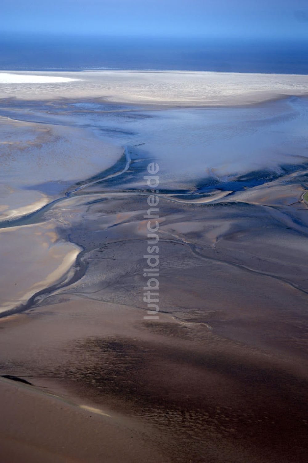 Luftbild Hallig Süderoog - Nordfriesisches Wattenmeer bei der Hallig Süderoog