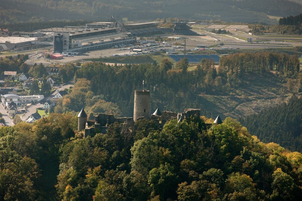 Luftaufnahme Nürburg - Nürburg in der gleichnamigen Gemeinde im Bundesland Rheinland-Palz