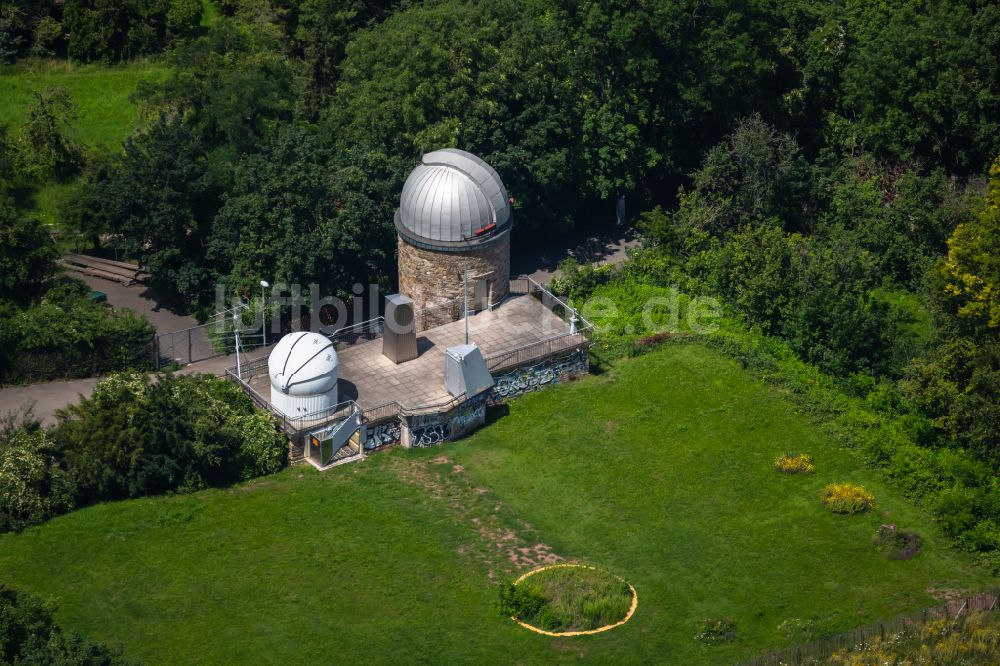 Luftbild Stuttgart - Observatorium und Planetariums- Kuppelbau- Gebäudekomplex Sternwarte Uhlandshöhe in Stuttgart im Bundesland Baden-Württemberg, Deutschland