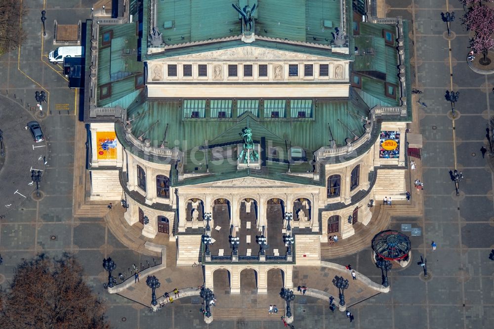 Frankfurt am Main von oben - Opernhaus Alte Oper in Frankfurt am Main im Bundesland Hessen, Deutschland