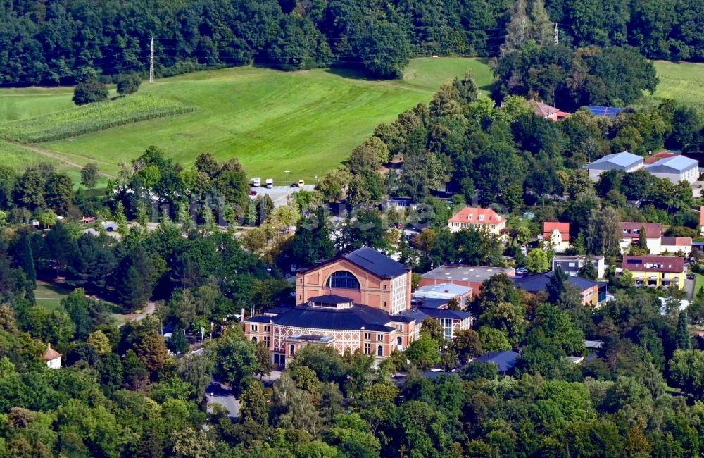 Luftaufnahme Bayreuth - Opernhaus Festspielhaus in Bayreuth im Bundesland Bayern, Deutschland