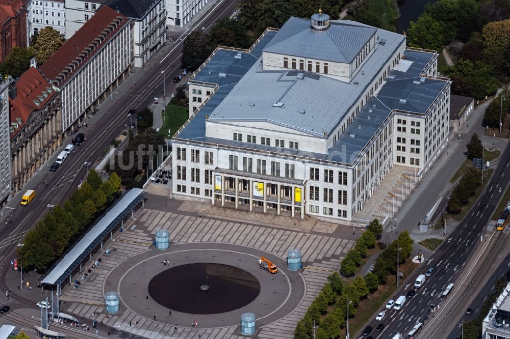 Luftbild Leipzig - Opernhaus in Leipzig im Bundesland Sachsen, Deutschland