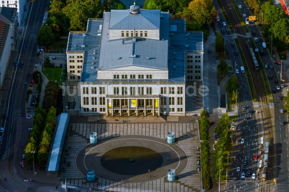 Luftaufnahme Leipzig - Opernhaus in Leipzig im Bundesland Sachsen, Deutschland