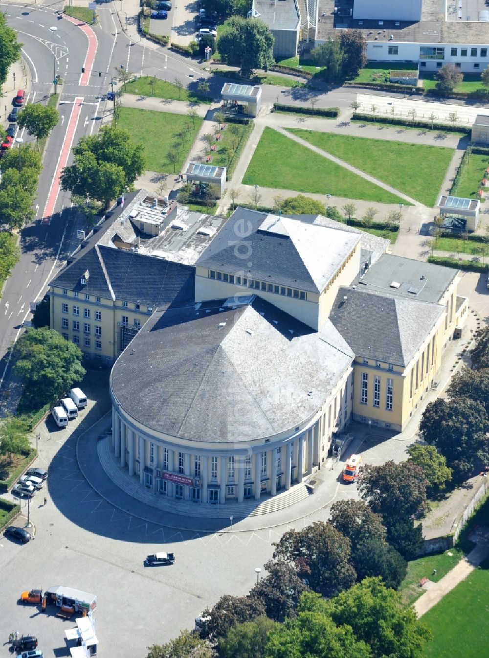 Luftaufnahme Saarbrücken - Opernhaus Saarländisches Staatstheater in ...