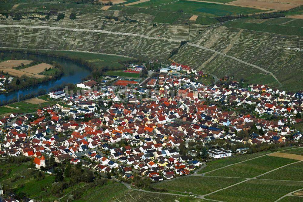 Luftbild Mundelsheim - Ortansicht von Mundelsheim im Bundesland Baden-Württemberg, Deutschland