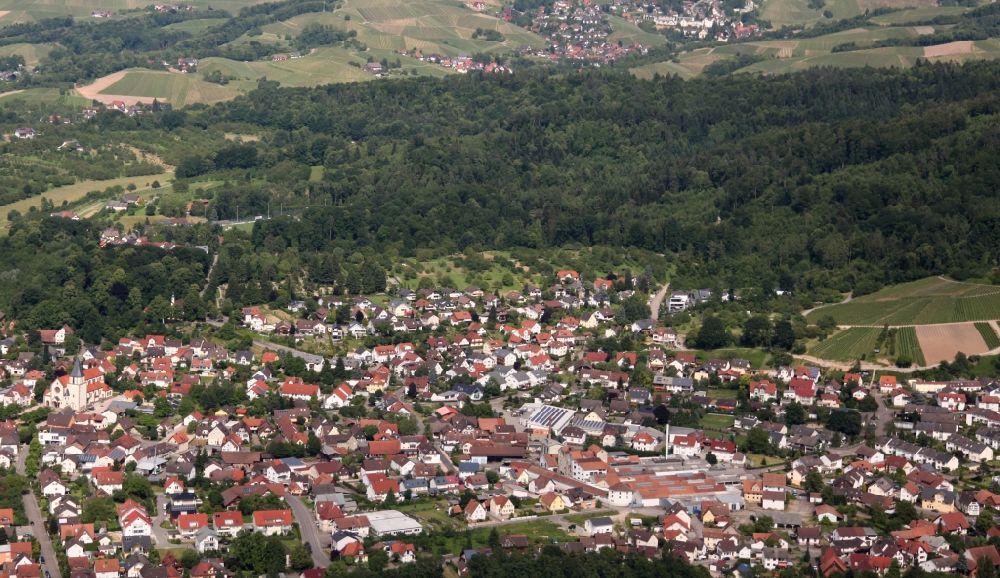 Achern von oben - Ortsansicht von Achern im Bundesland Baden-Württemberg
