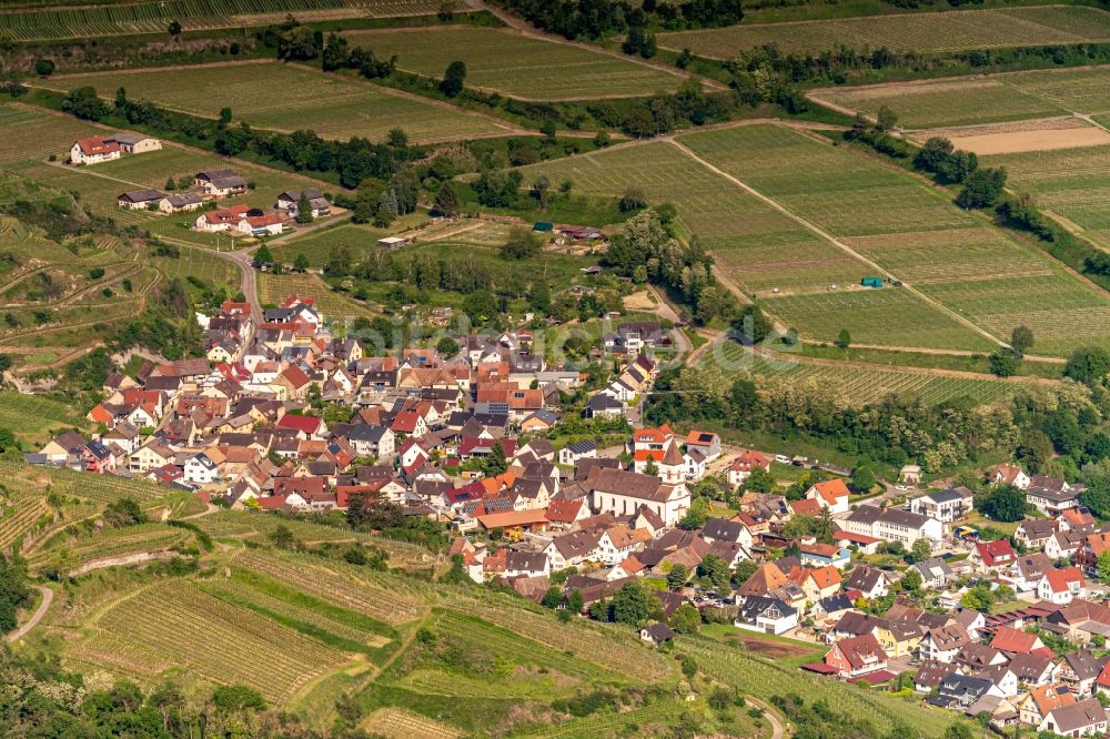 Luftbild Achkarren - Ortsansicht in Achkarren im Bundesland Baden-Württemberg, Deutschland