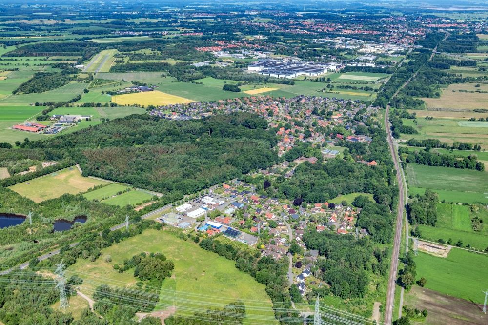 Luftaufnahme Agathenburg - Ortsansicht in Agathenburg im Bundesland Niedersachsen, Deutschland