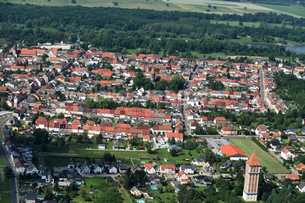 Aken von oben - Ortsansicht in Aken im Bundesland Sachsen-Anhalt
