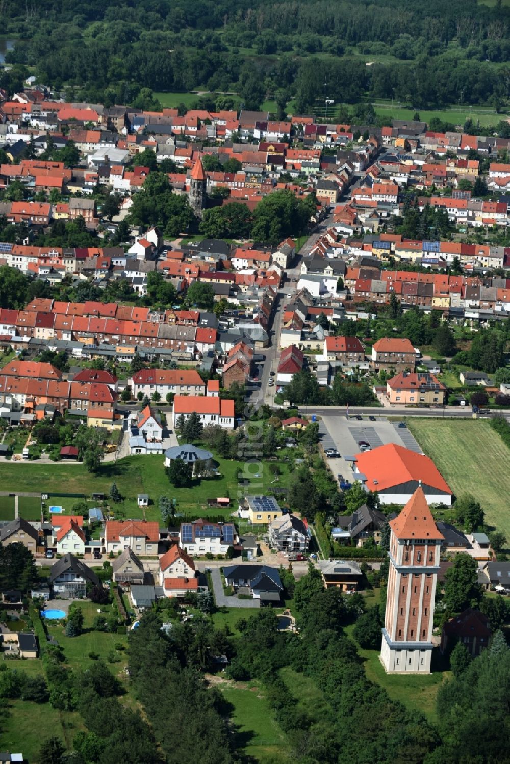 Aken aus der Vogelperspektive: Ortsansicht in Aken im Bundesland Sachsen-Anhalt