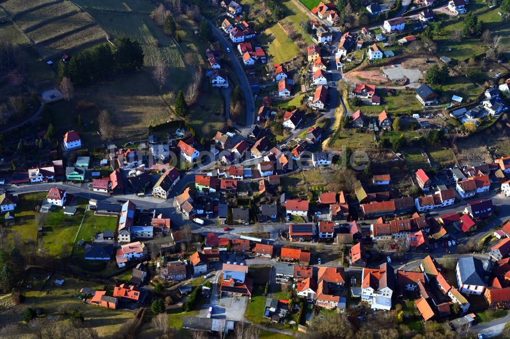 Luftaufnahme Albrechts - Ortsansicht in Albrechts im Bundesland Thüringen, Deutschland