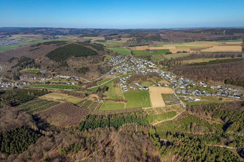 Luftaufnahme Antfeld - Ortsansicht in Antfeld im Bundesland Nordrhein-Westfalen, Deutschland