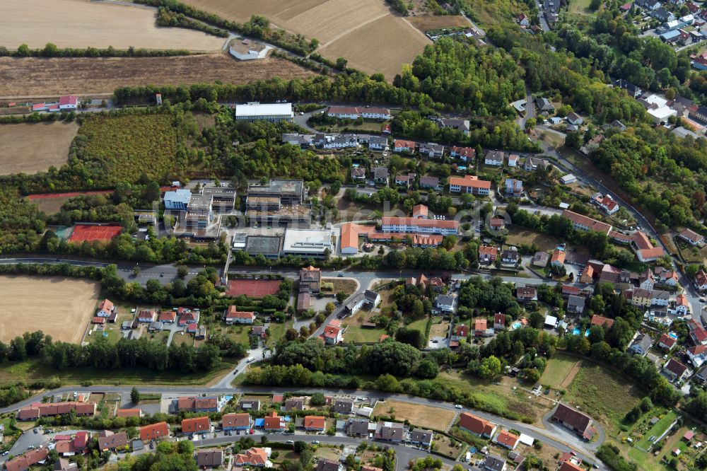 Arnstein von oben - Ortsansicht in Arnstein im Bundesland Bayern, Deutschland