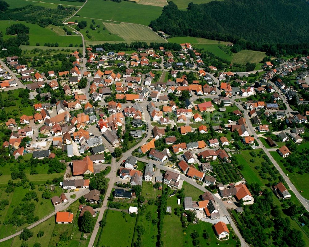 Aufhausen von oben - Ortsansicht in Aufhausen im Bundesland Baden-Württemberg, Deutschland