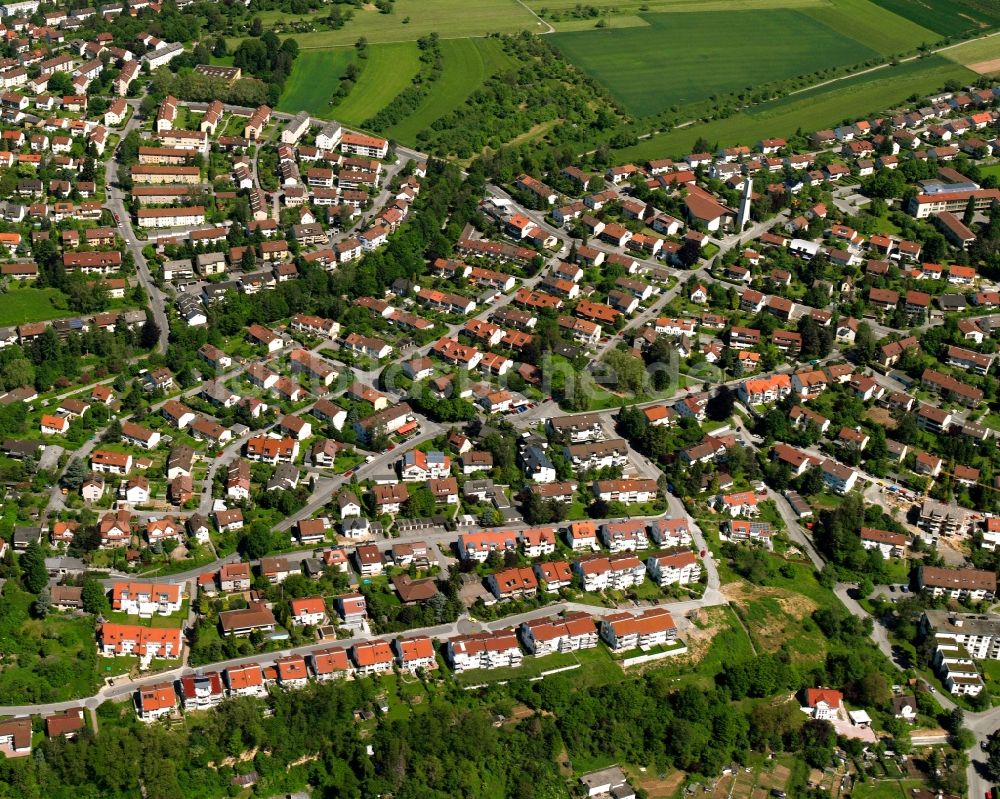 Luftbild Backnang - Ortsansicht in Backnang im Bundesland Baden-Württemberg, Deutschland