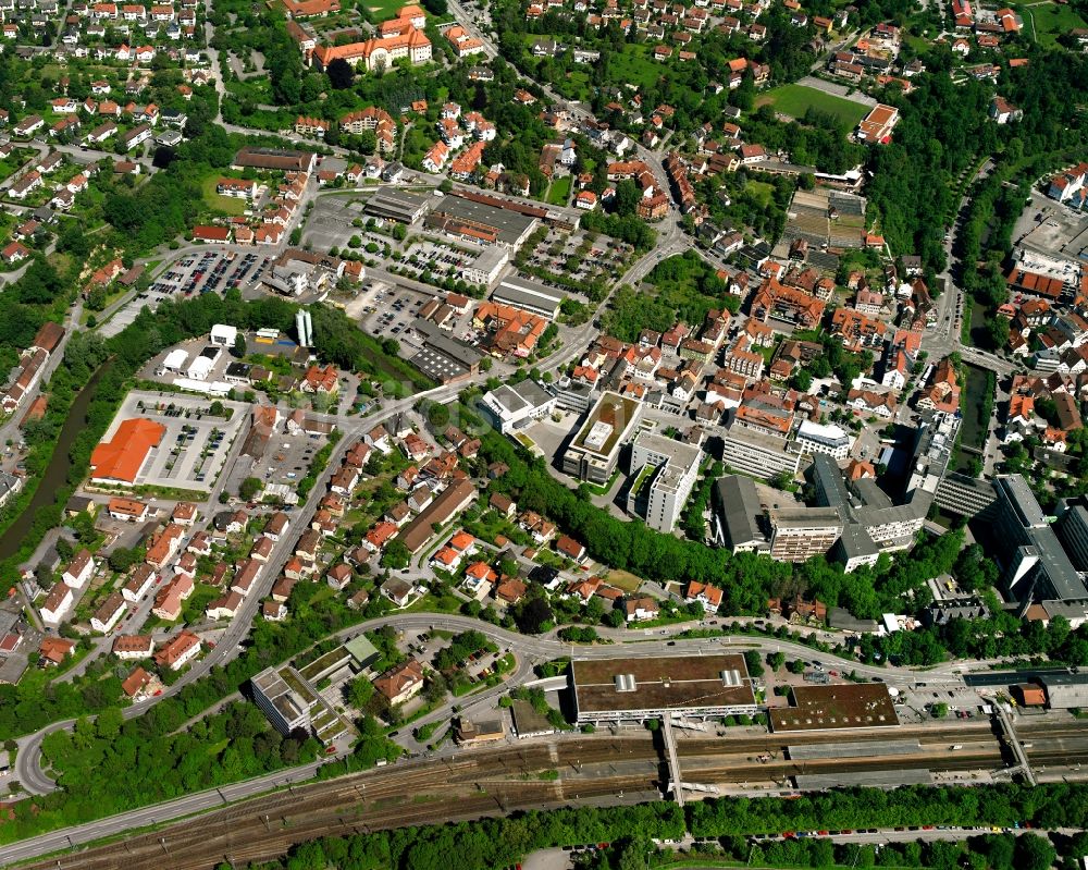 Backnang von oben - Ortsansicht in Backnang im Bundesland Baden-Württemberg, Deutschland