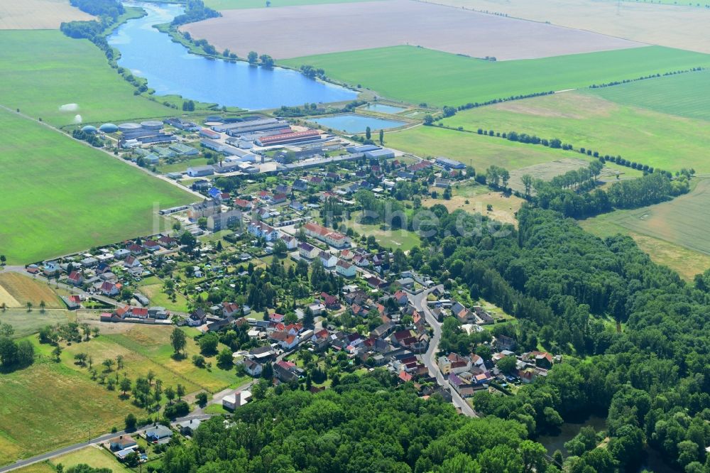 Luftaufnahme Badrina - Ortsansicht in Badrina im Bundesland Sachsen, Deutschland