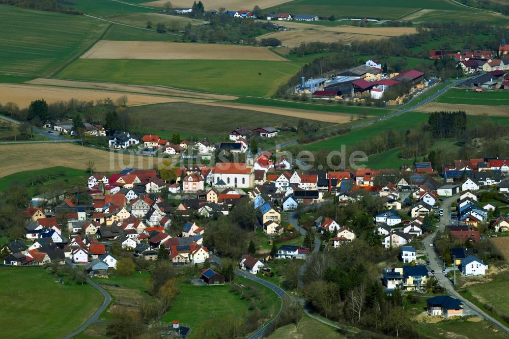 Luftaufnahme Ballenberg - Ortsansicht von Ballenberg im Bundesland Baden-Württemberg, Deutschland