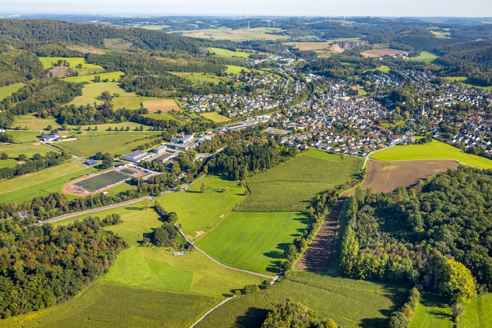 Luftaufnahme Balve - Ortsansicht in Balve im Bundesland Nordrhein-Westfalen, Deutschland