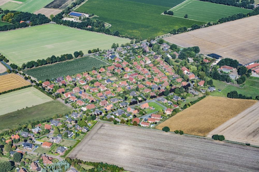 Bargstedt aus der Vogelperspektive: Ortsansicht in Bargstedt im Bundesland Niedersachsen, Deutschland