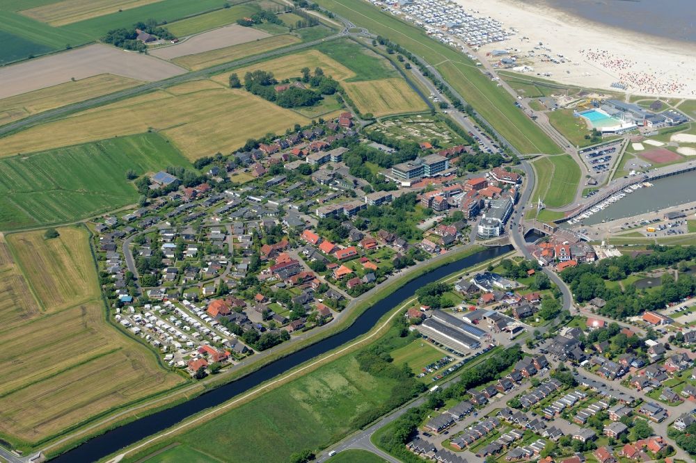 Luftbild Esens - Ortsansicht in Bensersiel im Bundesland Niedersachsen