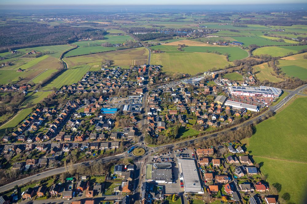 Luftbild Selm - Ortsansicht im Bereich der Olfener Straße in Selm im Bundesland Nordrhein-Westfalen, Deutschland