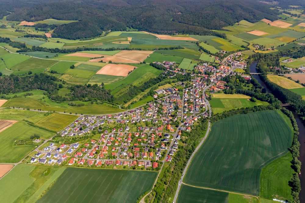 Bergheim aus der Vogelperspektive: Ortsansicht in Bergheim im Bundesland Hessen, Deutschland