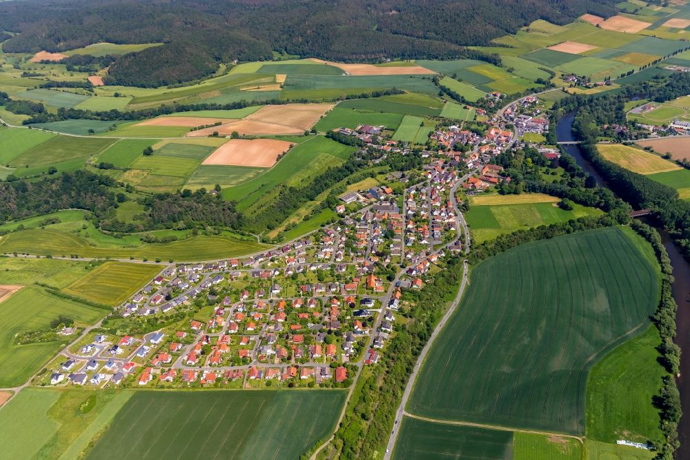 Luftbild Bergheim - Ortsansicht in Bergheim im Bundesland Hessen, Deutschland