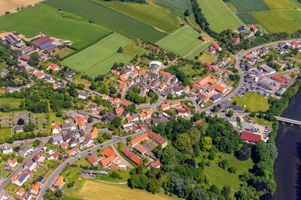 Luftaufnahme Bergheim - Ortsansicht in Bergheim im Bundesland Hessen, Deutschland