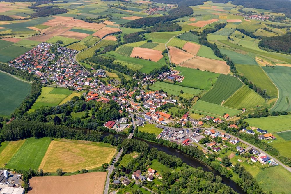 Bergheim von oben - Ortsansicht in Bergheim im Bundesland Hessen, Deutschland