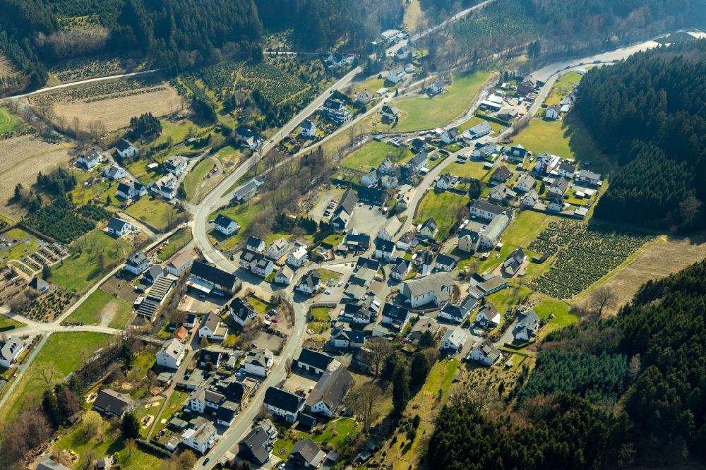 Luftaufnahme Bestwig - Ortsansicht in Bestwig im Bundesland Nordrhein-Westfalen, Deutschland