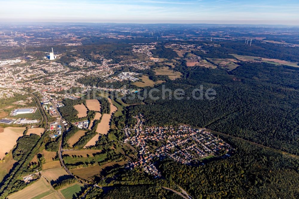 Luftbild Bexbach - Ortsansicht in Bexbach im Bundesland Saarland, Deutschland