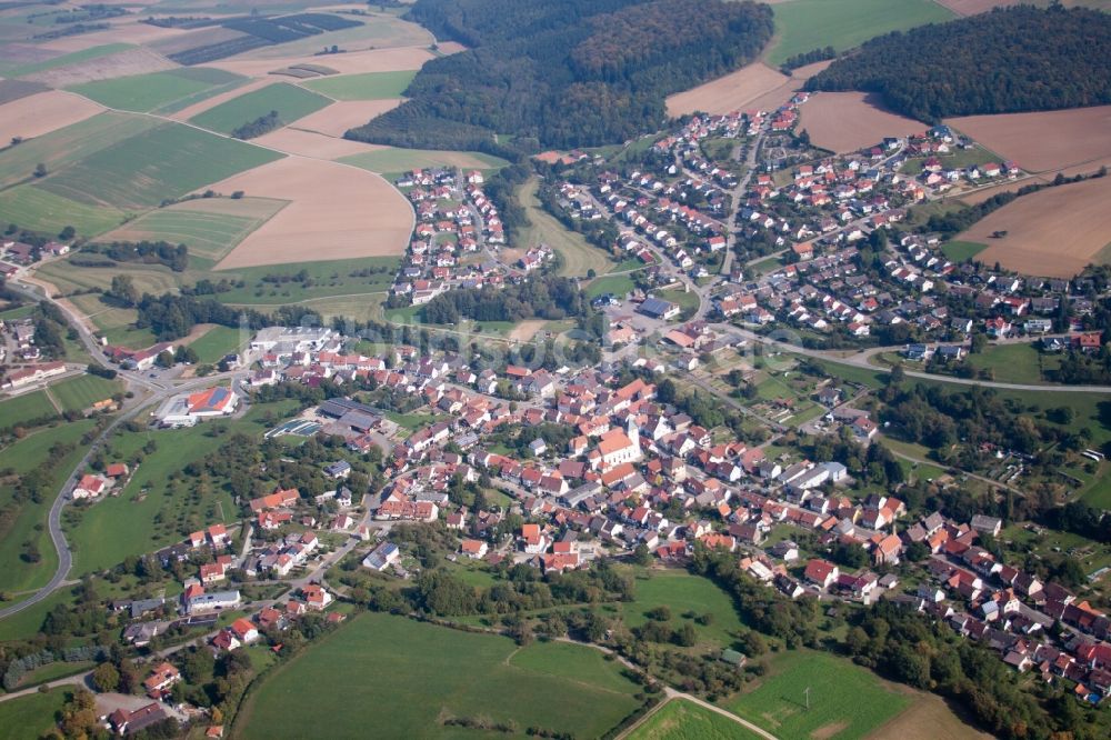 Billigheim von oben - Ortsansicht in Billigheim im Bundesland Baden-Württemberg