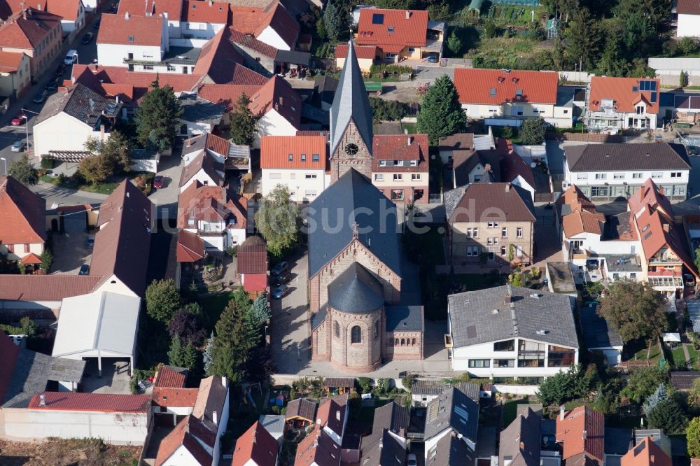 Luftaufnahme Bobenheim-Roxheim - Ortsansicht in Bobenheim-Roxheim im Bundesland Rheinland-Pfalz