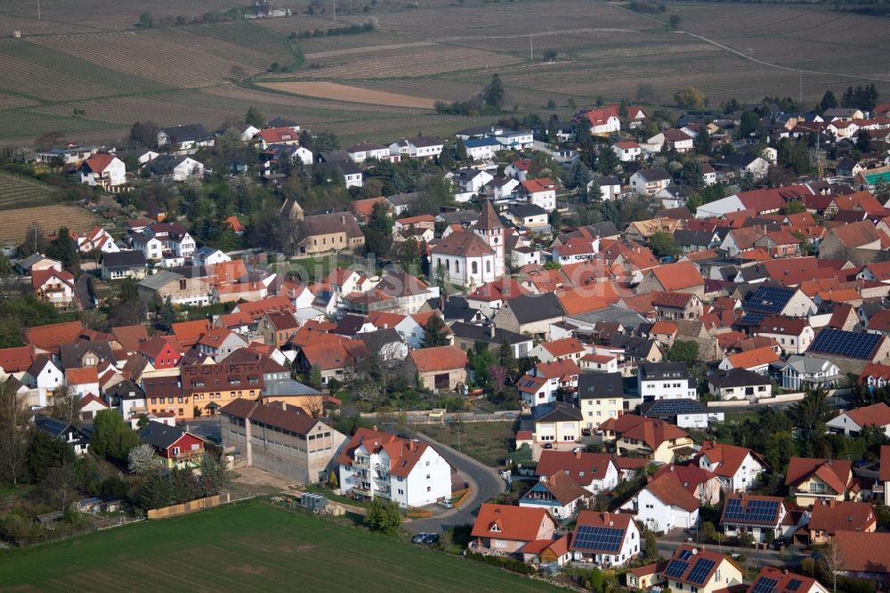 Luftaufnahme Bockenheim an der Weinstraße - Ortsansicht in Bockenheim an der Weinstraße im Bundesland Rheinland-Pfalz