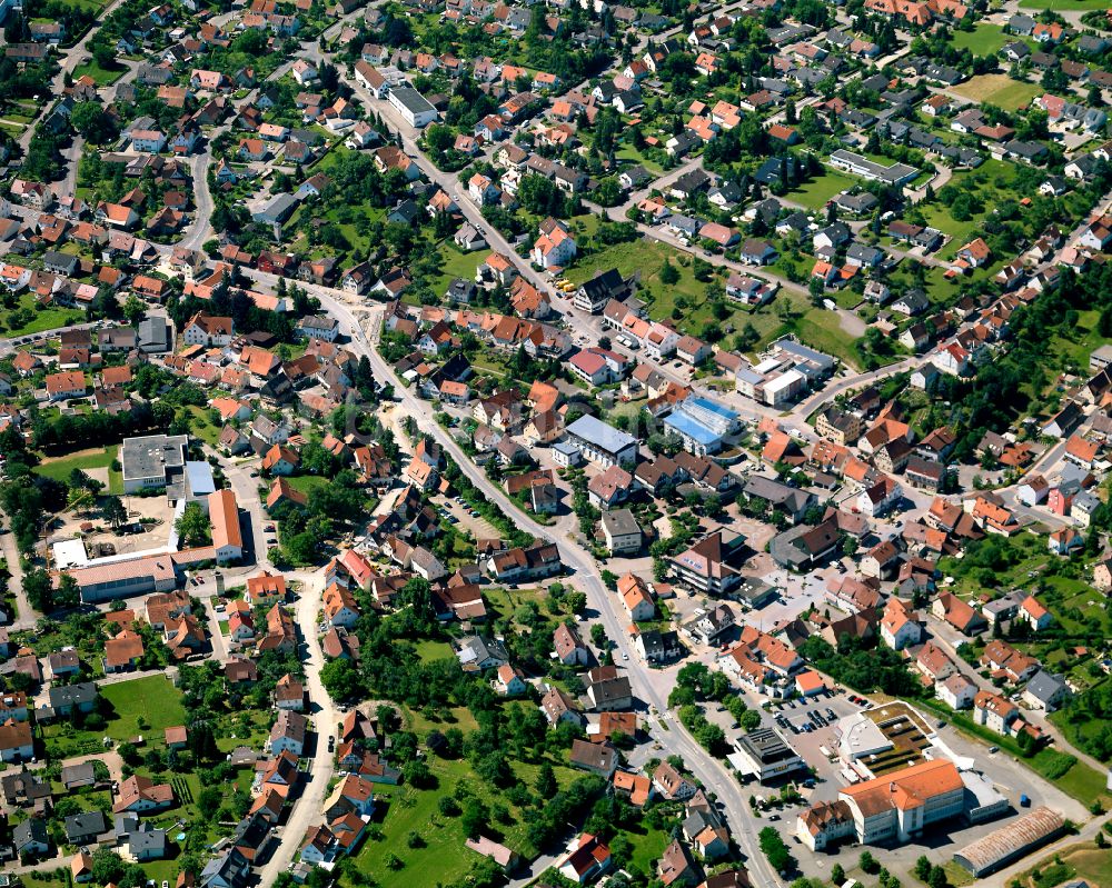Bodelshausen von oben - Ortsansicht in Bodelshausen im Bundesland Baden-Württemberg, Deutschland