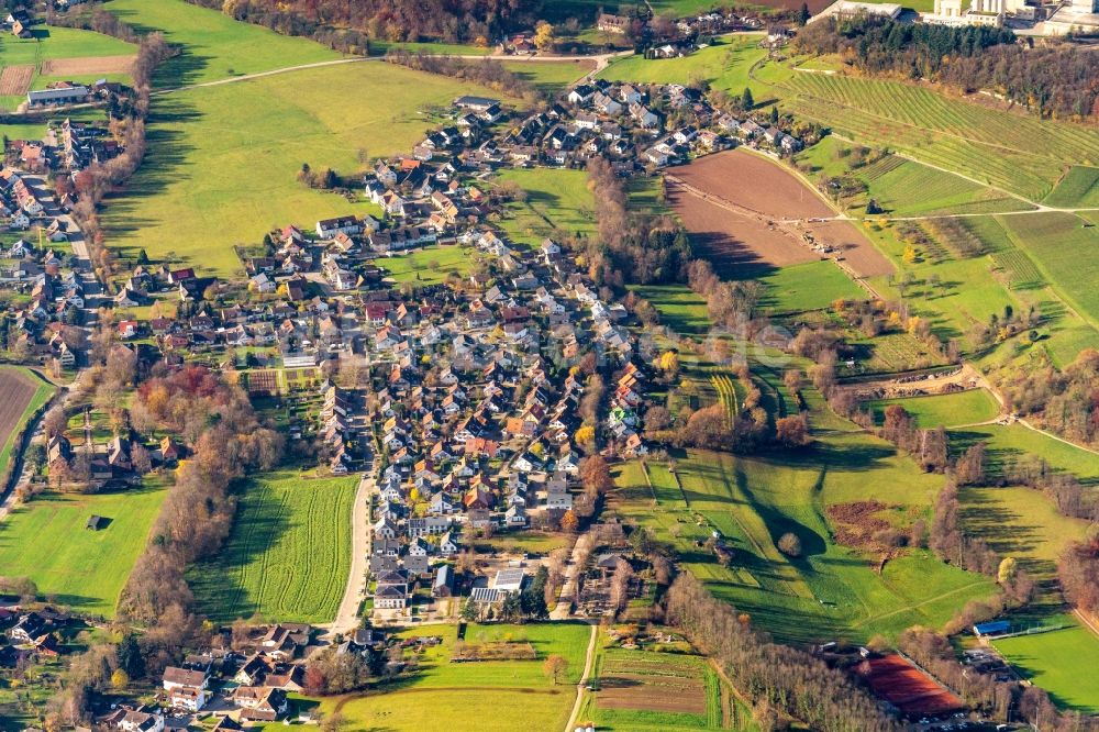 Luftbild Bollschweil - Ortsansicht in Bollschweil im Bundesland Baden-Württemberg, Deutschland