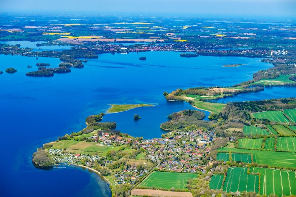 Luftbild Bosau - Ortsansicht Bosau am Plöner See im Bundesland Schleswig-Holstein, Deutschland